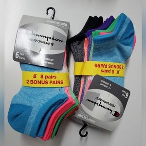 Women's Champion Performance No Show Socks Size 5-9 (16 Pairs Total)